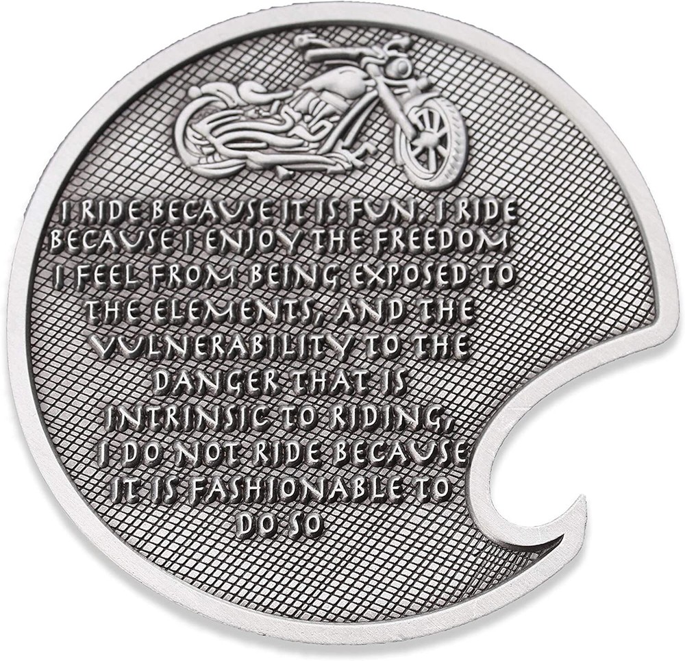 Motorcycle Creed Challenge Coin