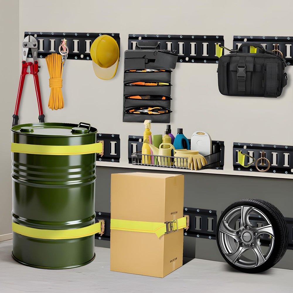 Thickened 2.5mm E Track Tie-Down Rail Kit，15 Pack Includes 4 16"...