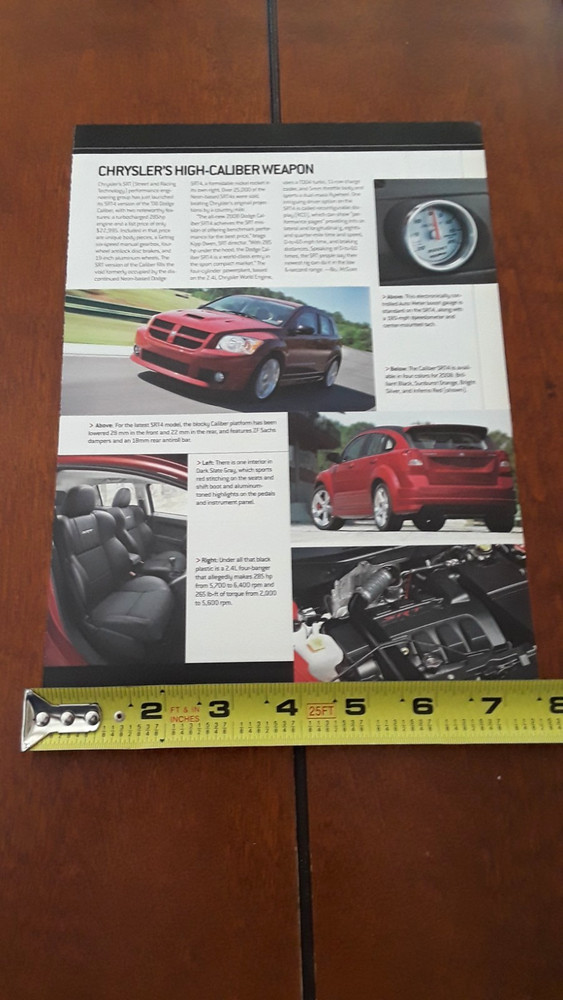 2008 DODGE CALIBER SRT4  ORIGINAL ARTICLE