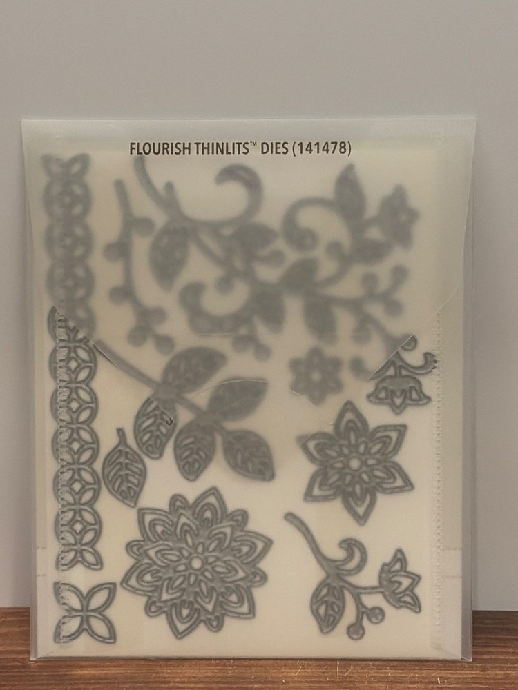 GENTLY USED SIZZIX STAMPIN' UP! 141478 FLOURISH THINLITS DIES