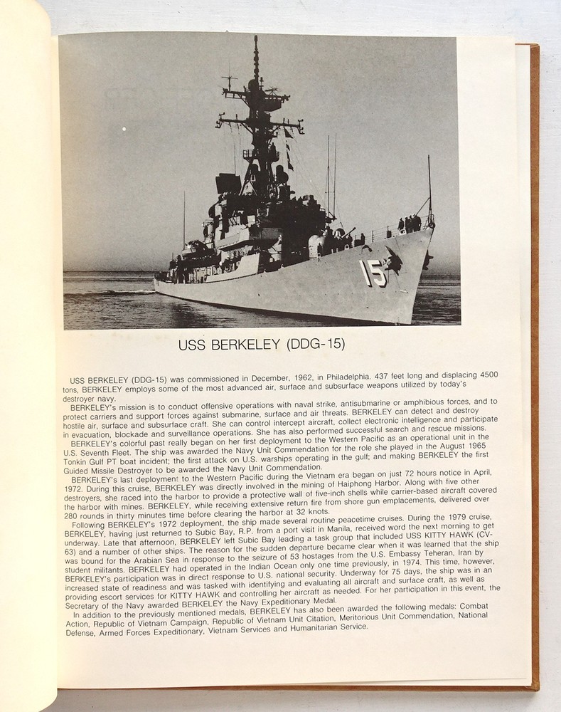 USS BERKELEY DDG-15 1984 WESTPAC CRUISE BOOK