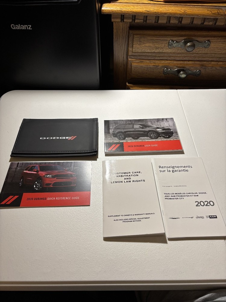 2020 Dodge Durango User's Guide OEM Set