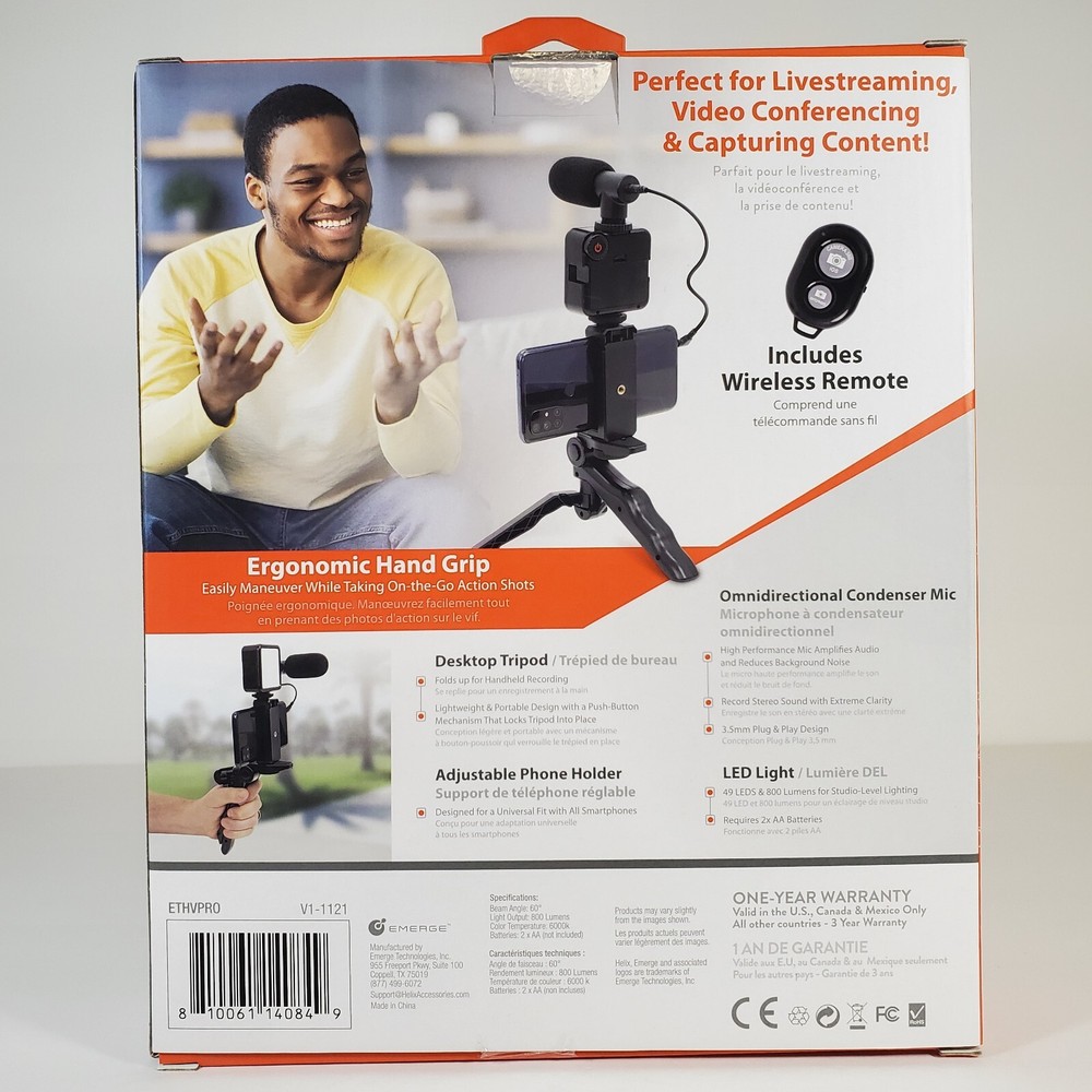 Helix Vlogger Pro Desktop Portable Studio Kit Content Creator w/ Wireless Remote