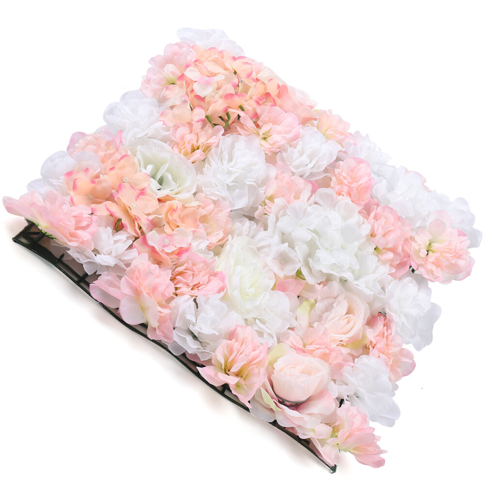 6pcs Artificial Flower Wall Panel Wedding Party Stage Backdrop Decor 24'x16'' US