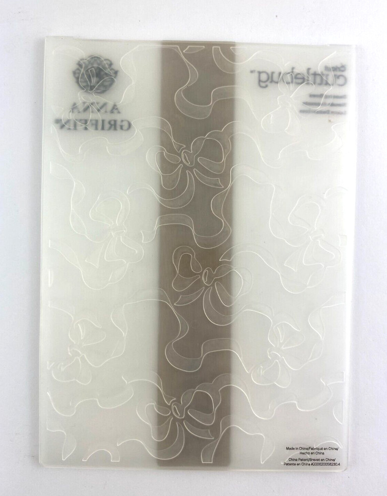 Anna Griffin Cuttlebug Cricut - DANCING BOWS - Embossing Folder