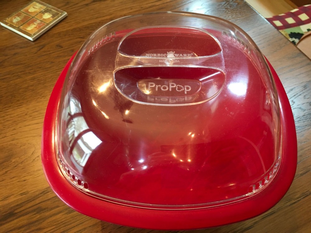 nordic ware microwave red popcorn popper