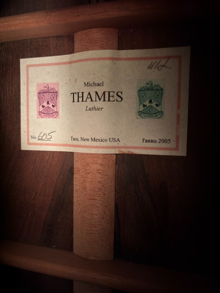 2005 Michael Thames "Double Top" Classical Guitar #605