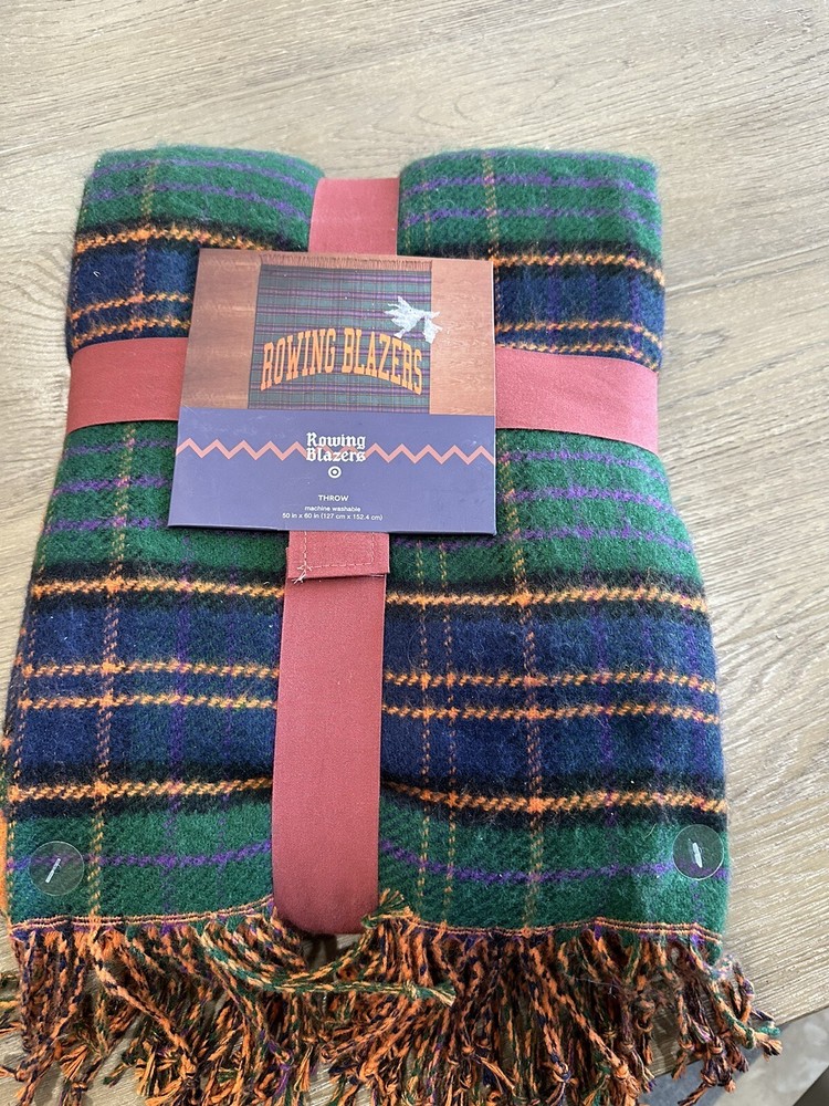 Rowing Blazers Throw Blanket 60x50 in Target Plaid