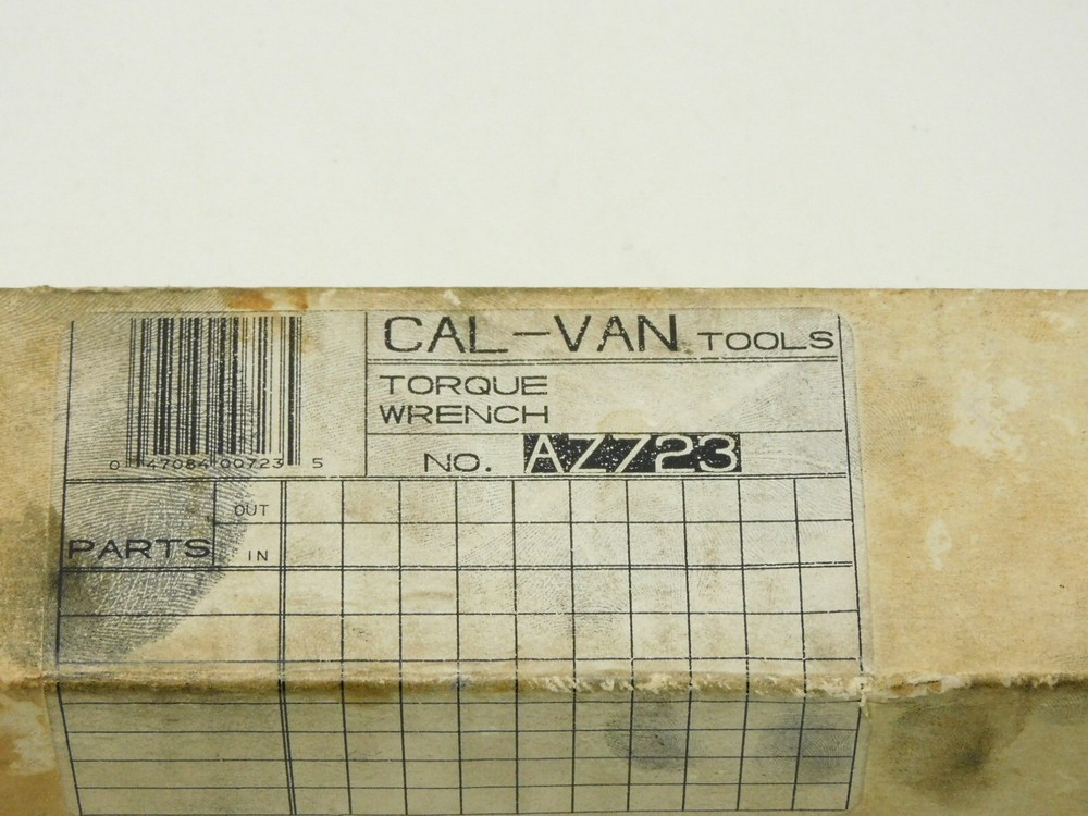 Vintage Cal-van Tools Micro Adjustable Torque Wrench No. AZ723