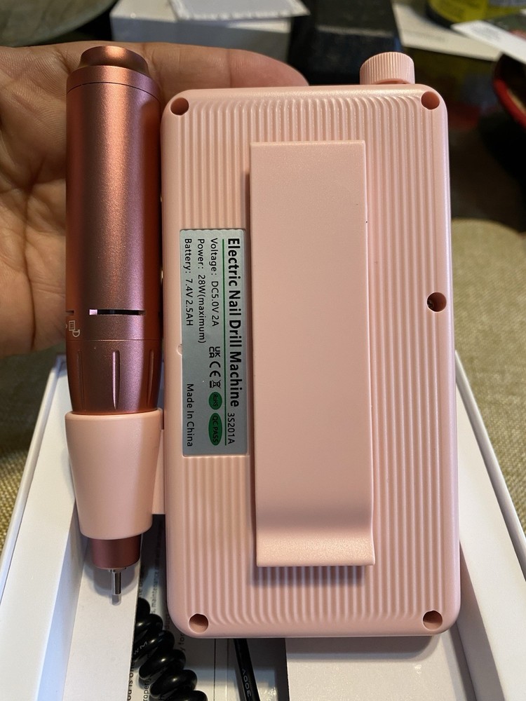 Pink Electric Nail Drill Portable Machine