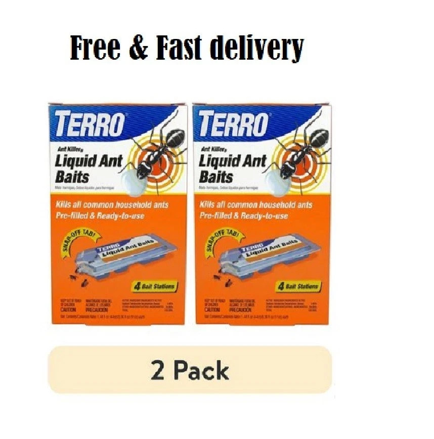 (2 pack) TERRO Liquid Ant Baits - 4 Count