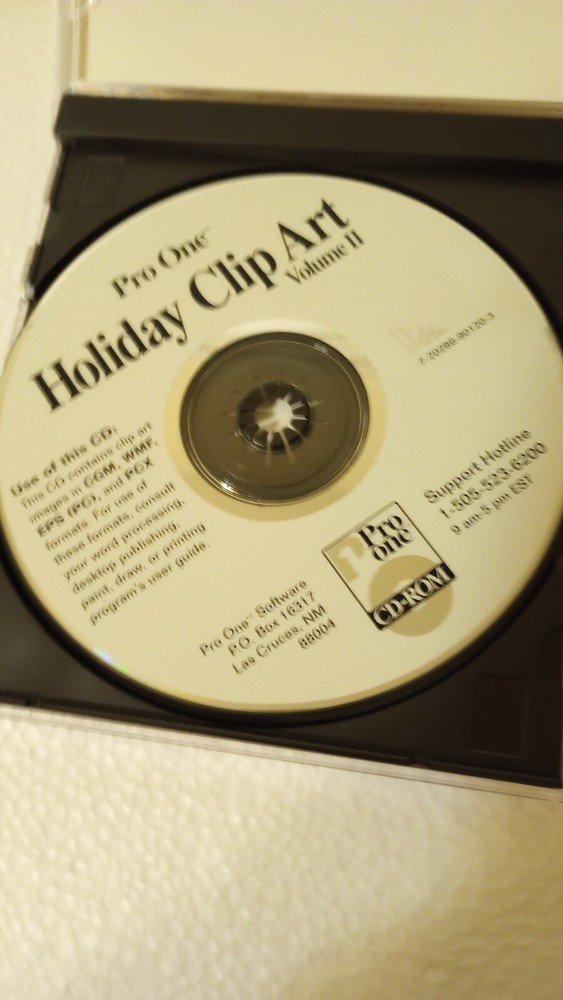My Holiday Clipart PC Software volume II pro one cd-rom