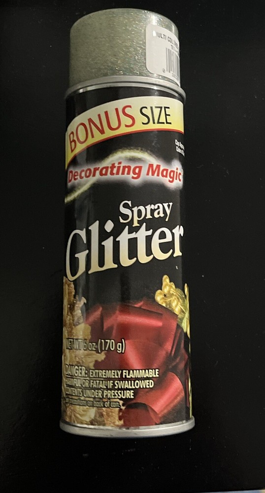 Decorating Magic Spray Glitter Bonus size 6oz Multicolor