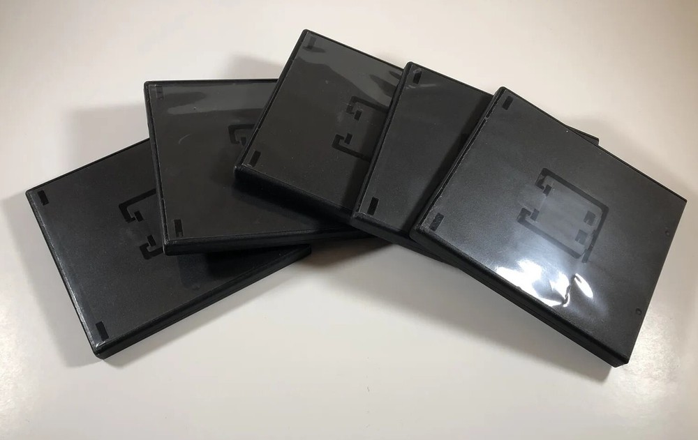 5 unbranded Nintendo DS/3DS Replacement cases- Black - Ships TODAY