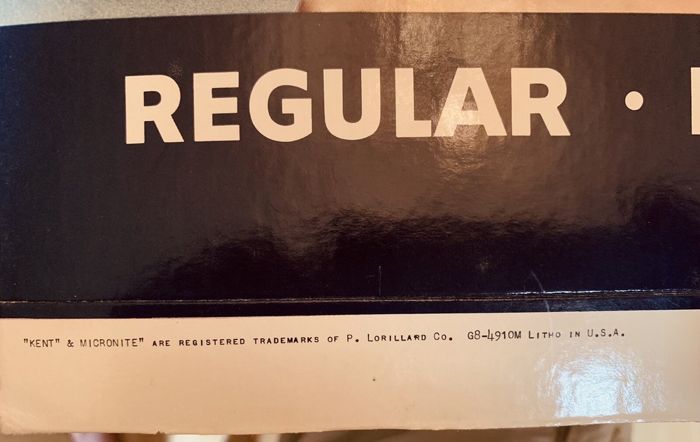 Kent cigarette Litho easel back