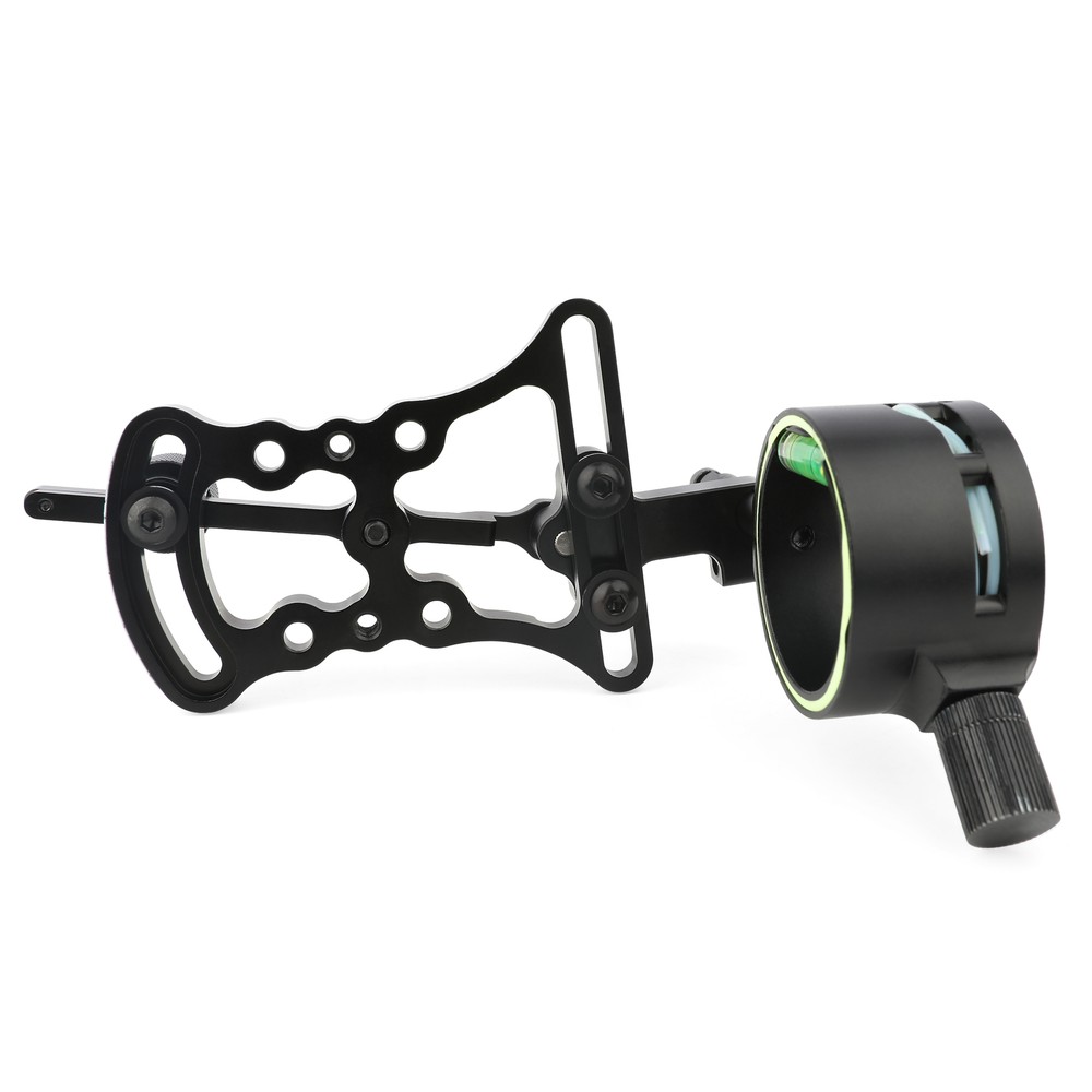 Compound Bow Sight 1-pin 0.019" Optical Fiber Micro-Adjustable Shooting Target