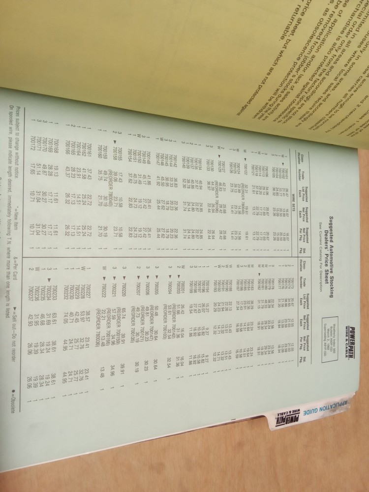 PowerPath Wire & Cable Catalog TD91-91P / Wagner Lamp And Flasher Application...