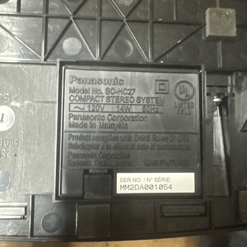 Panasonic Sc-Hc27-K Cd Radio Player