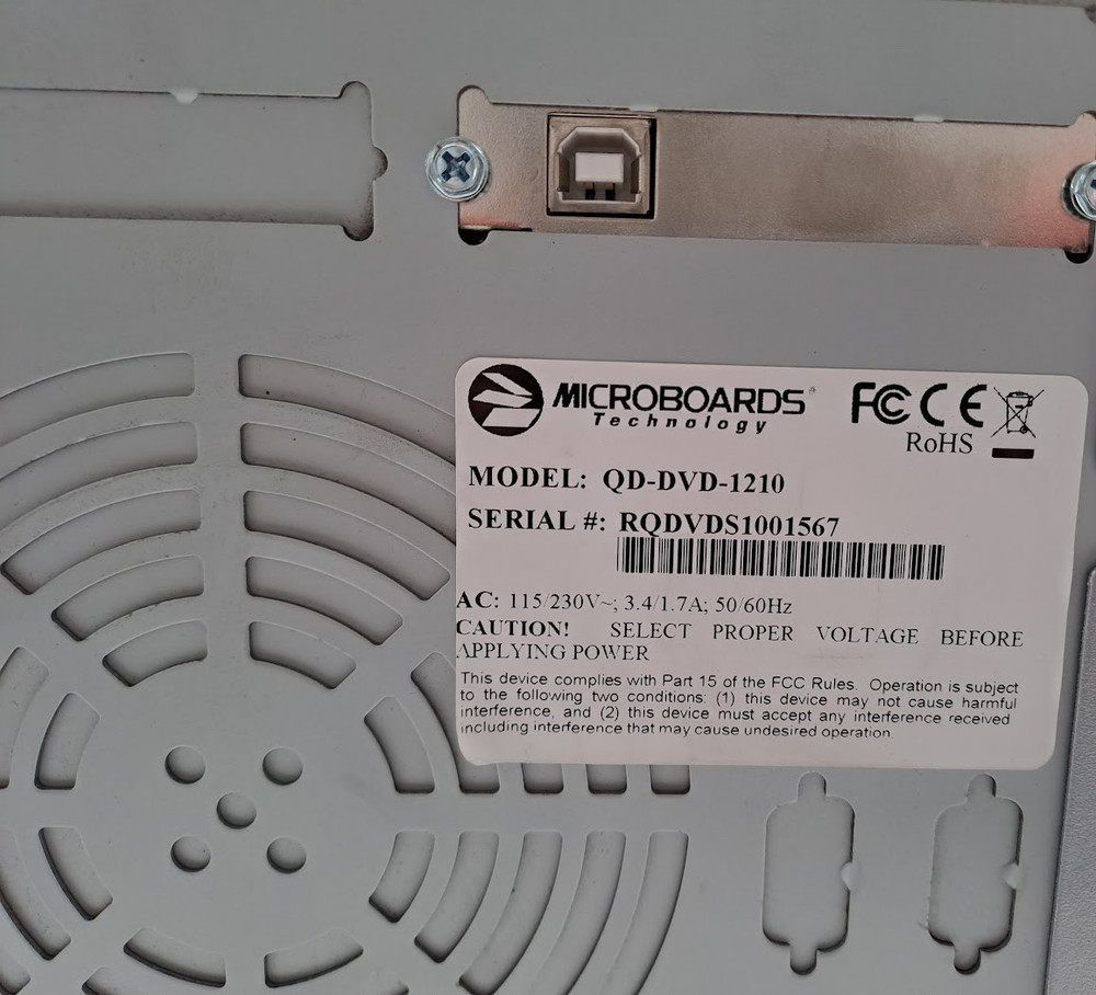 Microboards Technology QD-DVD-1210 DVD Duplicator Burner Disc Copier