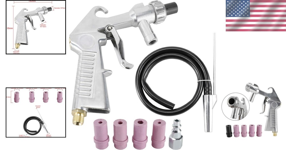 Complete Sandblasting Solution: Gun, Nozzles & Accessories - Efficient Cleaning