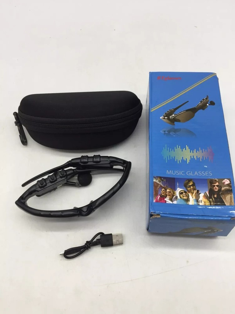 BT Glasses Bluetooth Earbuds Equipped Sunglasses Black