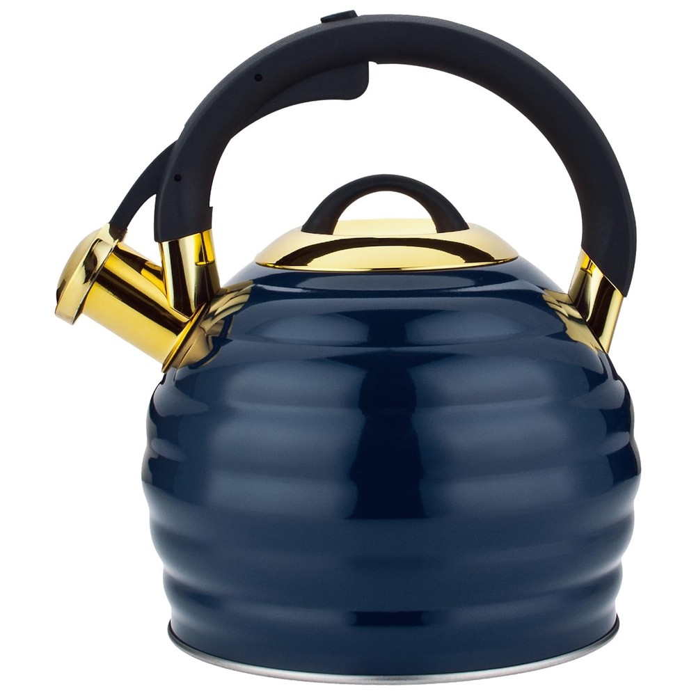 3.2-Quart Whistling Teapot Stainless Steel Tea Kettle with Ergonomic Handle