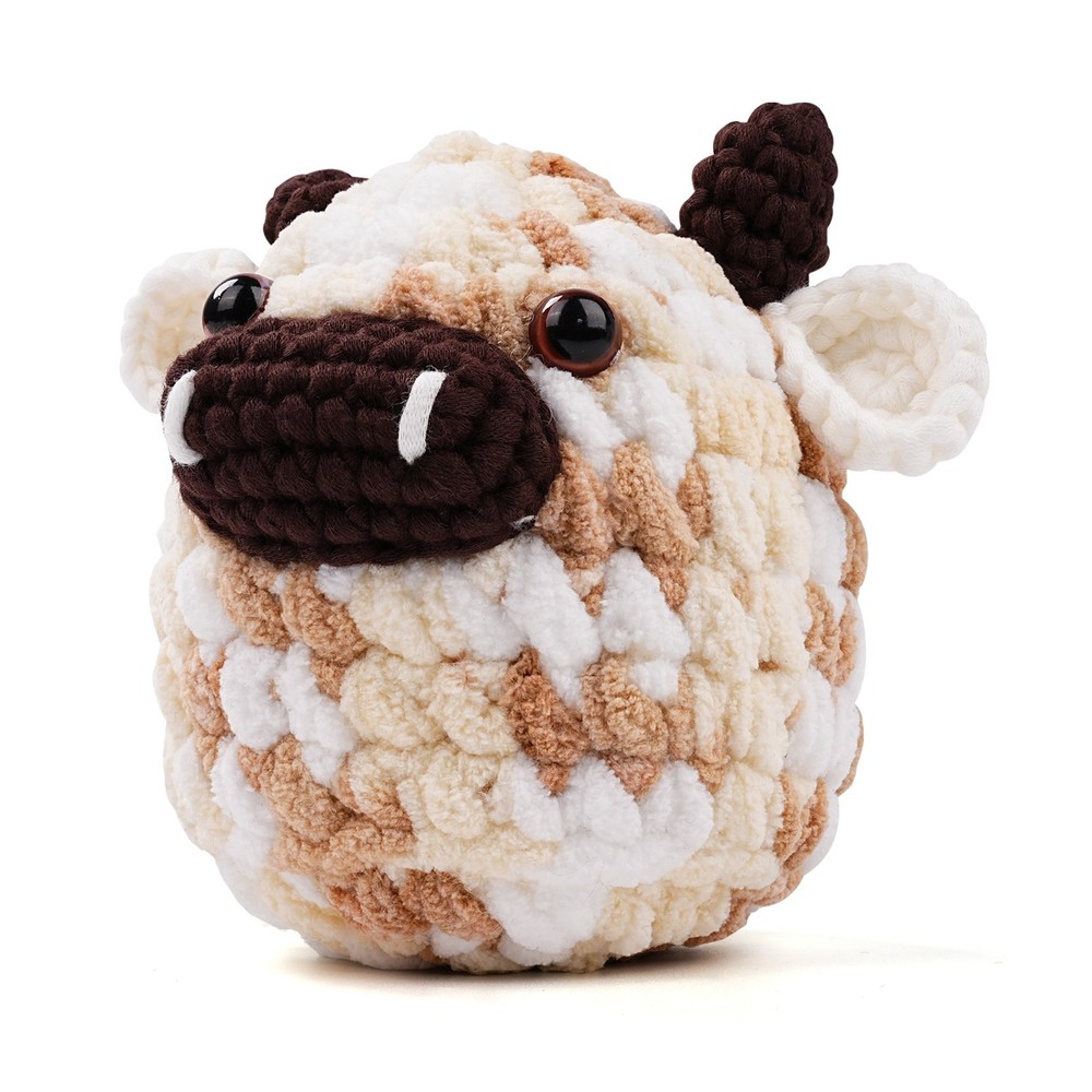 Beginner MooMoo Crochet Kit Complete Cow Amigurumi Starter Set w Video Tutorials