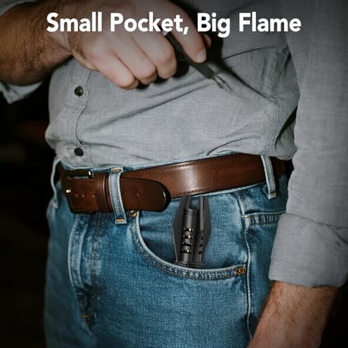 Torch Lighter Saber – Butane Refillable Torch with Visual Window, Mini 1 Torch