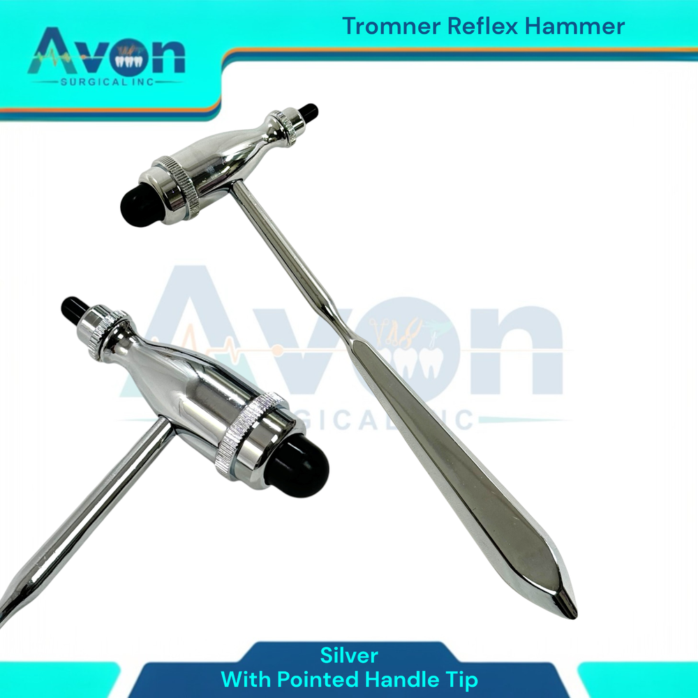 4 Pack Reflex Testing Hammers, Plastic & Metal, Buck,Dejerine,Taylor,Tromner