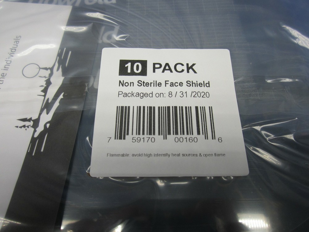 10 Pack Flowfold Face Shield Masks Protective Face Shields Full Face Clear