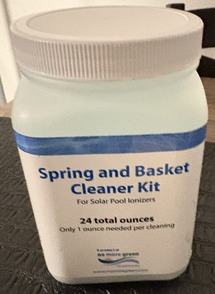 Spring Basket Cleaner Kit Solar Pool Ionizer Cleaning Solution 24oz