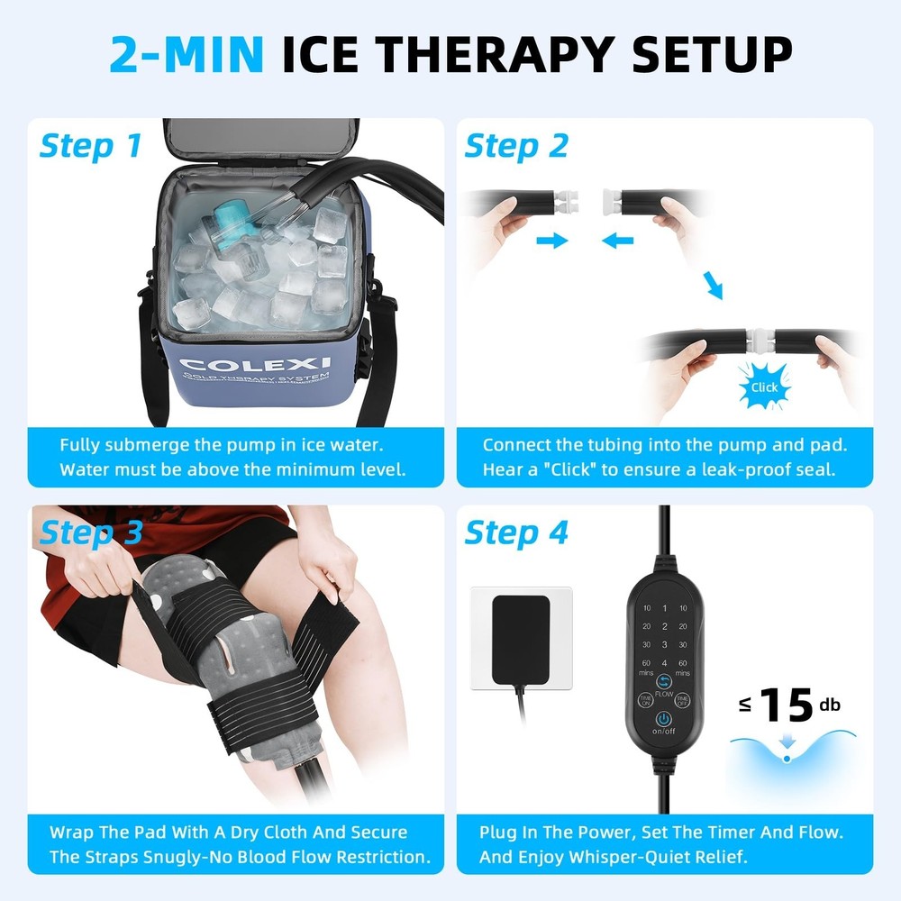 Cold Therapy Machine Programmable Timer Portable Ice Machine for Knee After S...