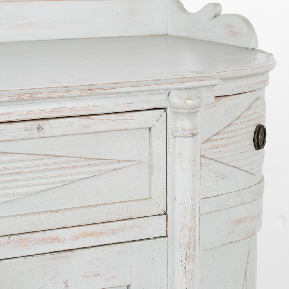 Gray Gustavian Pine Sideboard Buffet, Sweden circa 1860-80
