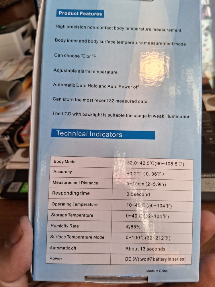 Non Contact Ifrared Thermometer DT-8861
