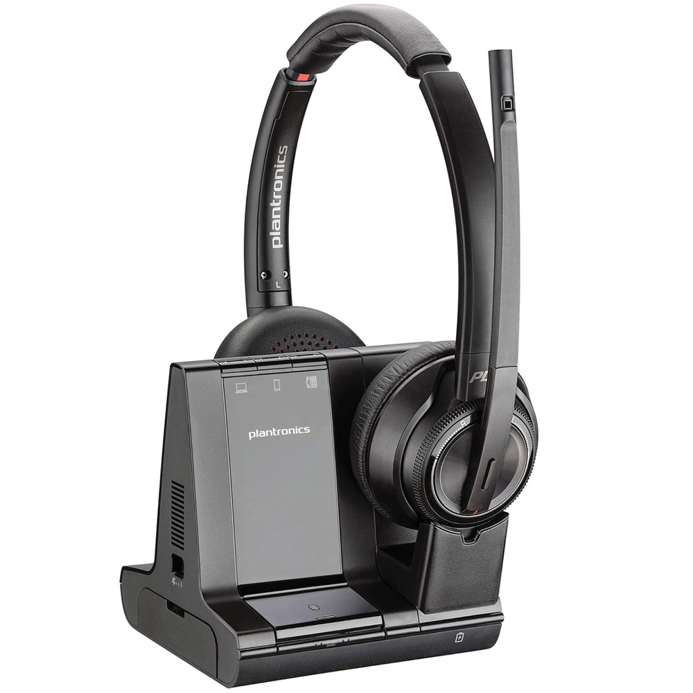 Plantronics Savi 8220 Office Wireless DECT Headset System Noise Canceling - NEW