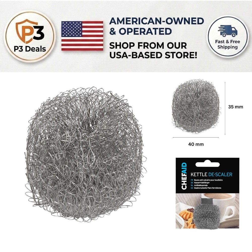 Chef Aid Silver Stainless Steel Kettle Descaler - Non-Toxic Limescale Solution