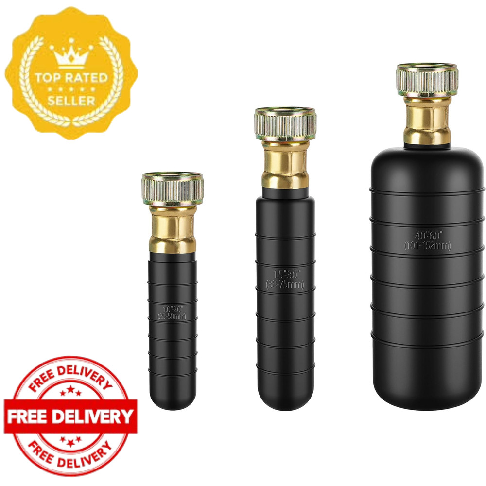 3 Pack Drain Bladder Cleaner Kit Rubber Unclog Tools Fits 1 to 6 Inch Pipes