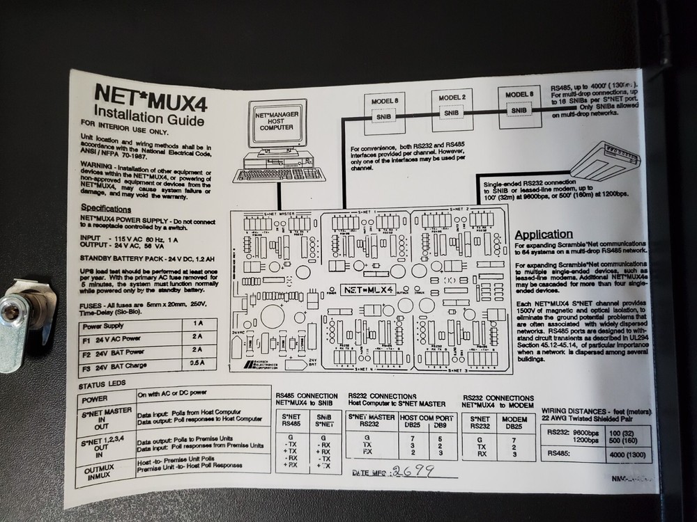 New NET MUX4 Hirsch Electronics Network Multiplexor