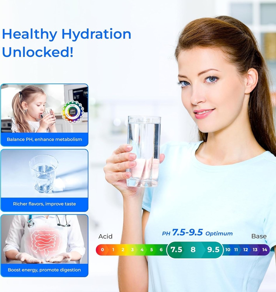 Waterdrop Alkaline Water Filter WD-ALK35, Alkaline Filter for RO System