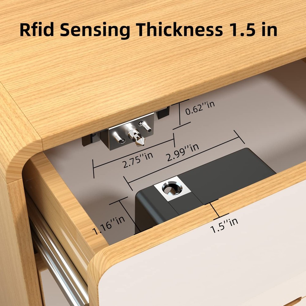 Rixiang RFID Electronic Cabinet Lock Hidden DIY Magnetic Lock,