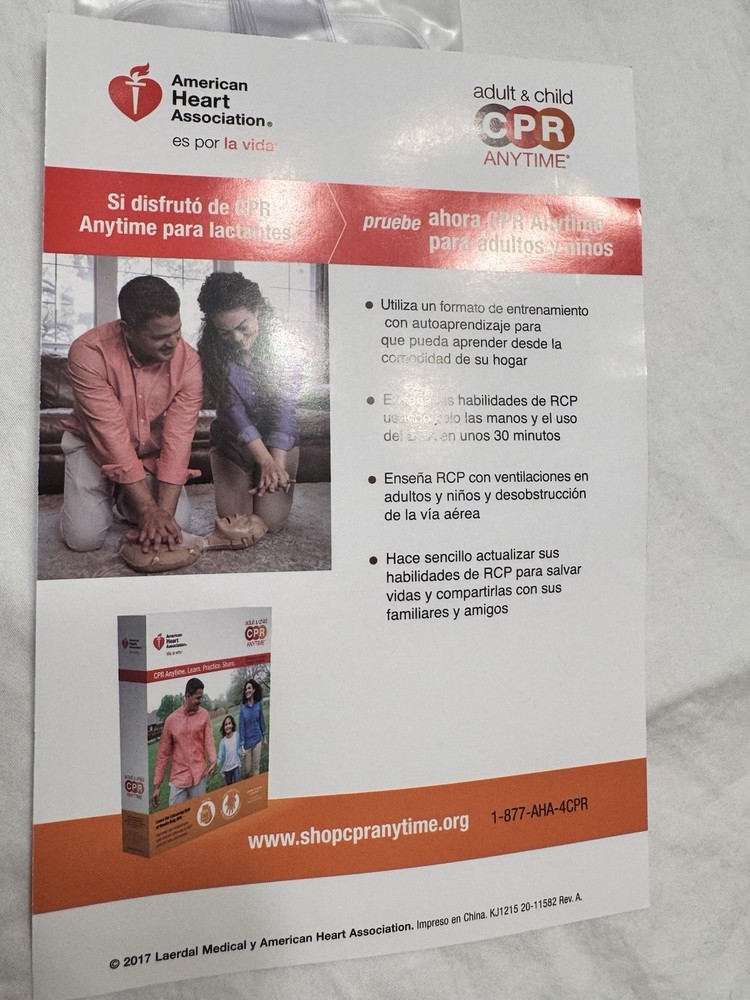 Infant CPR ANYTIME Learn Practice Share by New in Open package