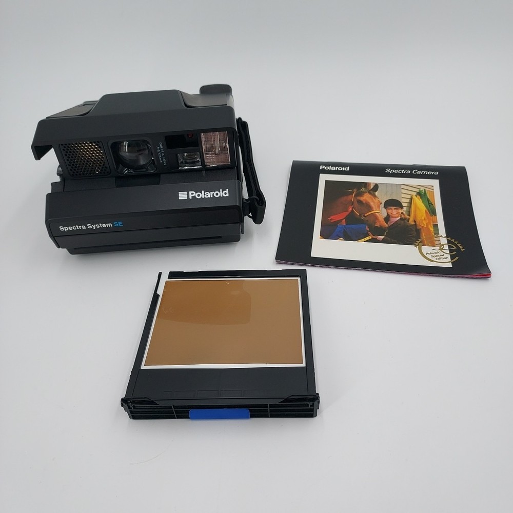 Polaroid Spectra System SE Instant Camera Film Back Instructions Untested