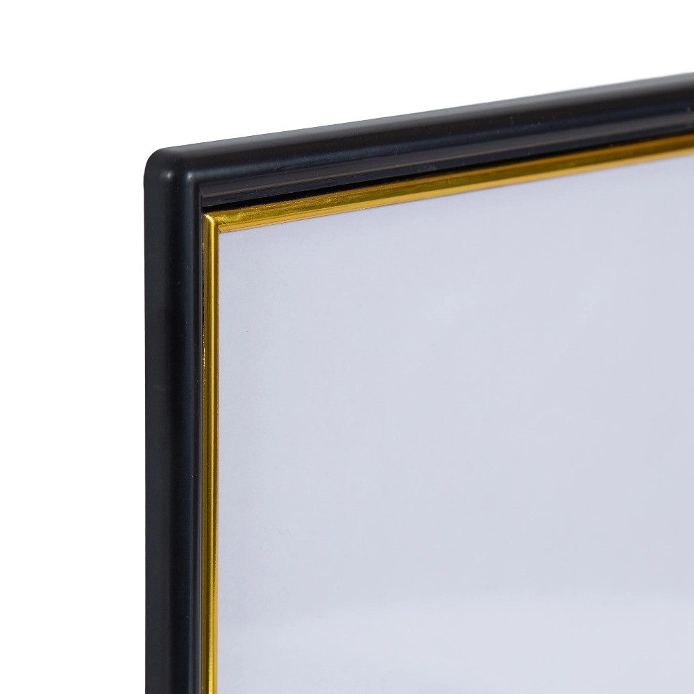 DesignOvation 8.5x11 Basic Black/Gold Document Frame, Set of 2