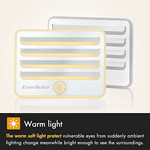 Motion Sensor Night Lights, LED Soft Warm Light, Battery Powered Auto Night