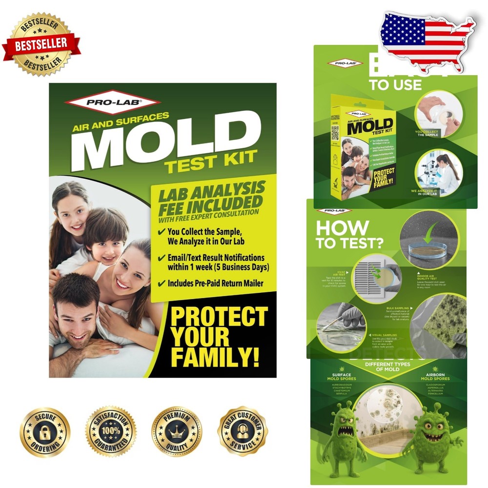 Easy Mold  Kit: 3 Tests Incl. Lab Fee & Expert Advice | Pro Results