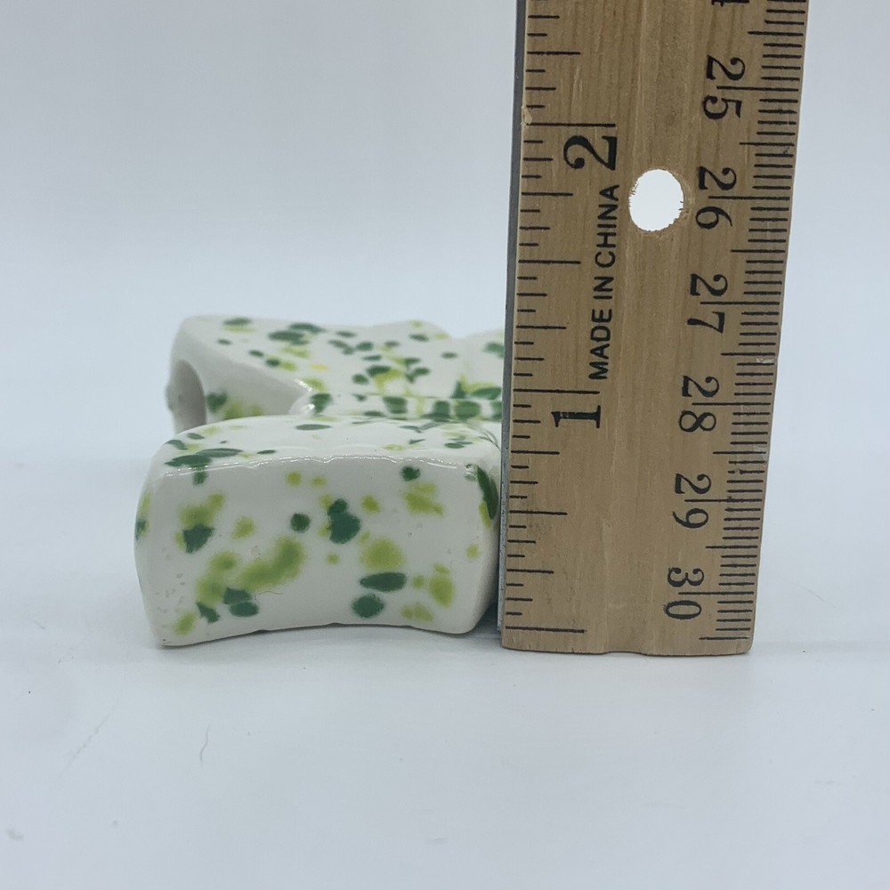 Vintage Ceramic Macrame Beads Butterfly