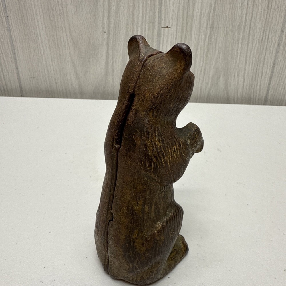 Cast Iron Standing Bear Bank "Begging Bear"