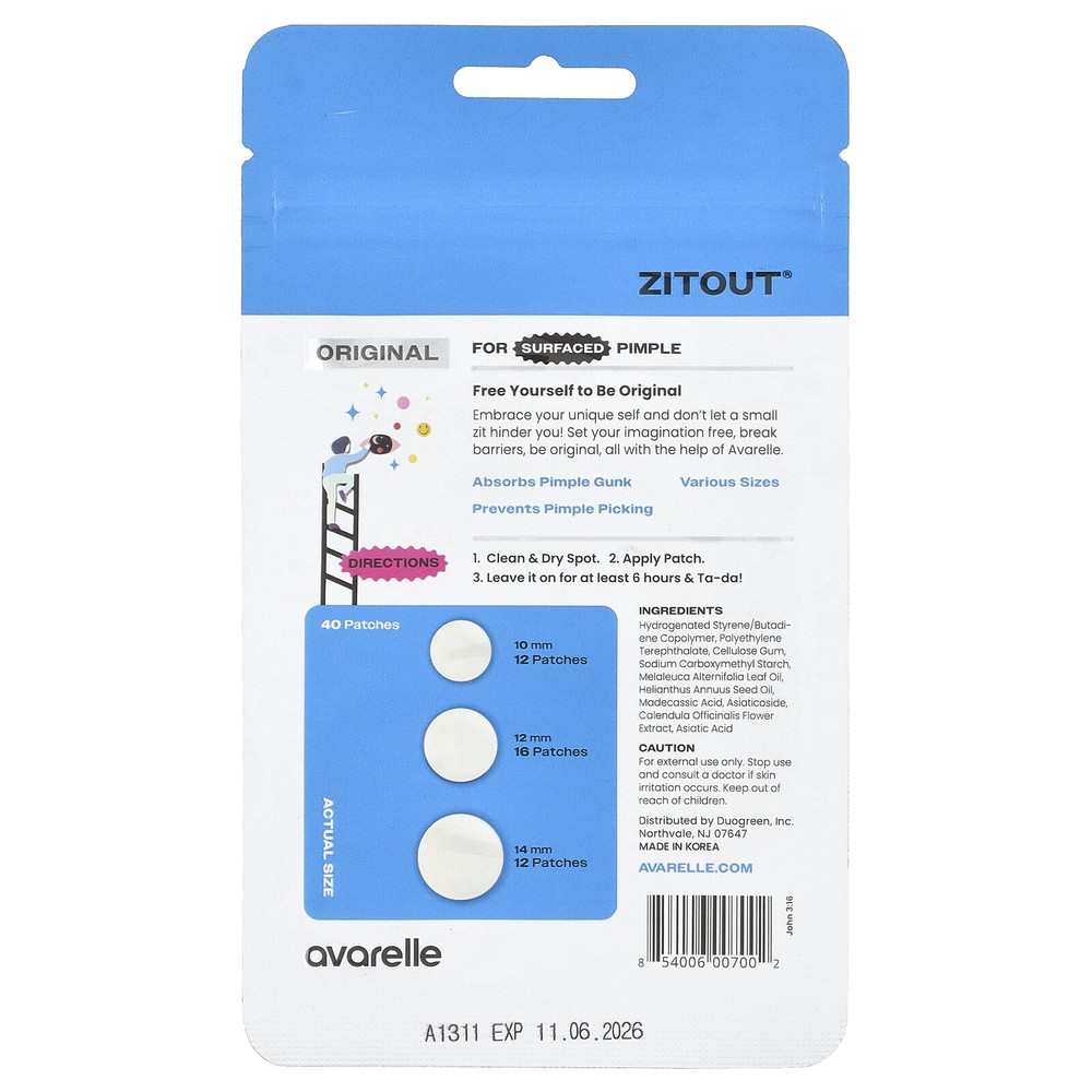 Zitout® Original , 40 Patches