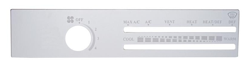 A/C Heater Control Plate (Stainless) for Freightliner