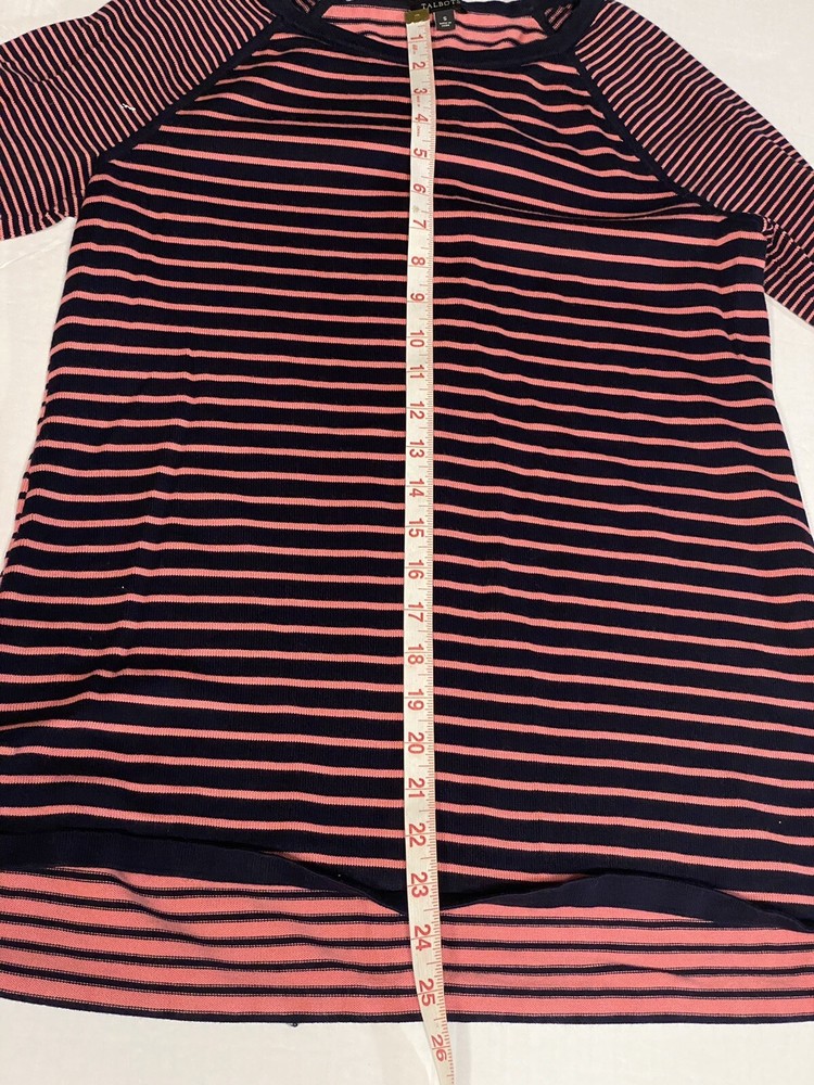 Talbots Top Stripe Pullover Knit Sweater Size Small Women EUC